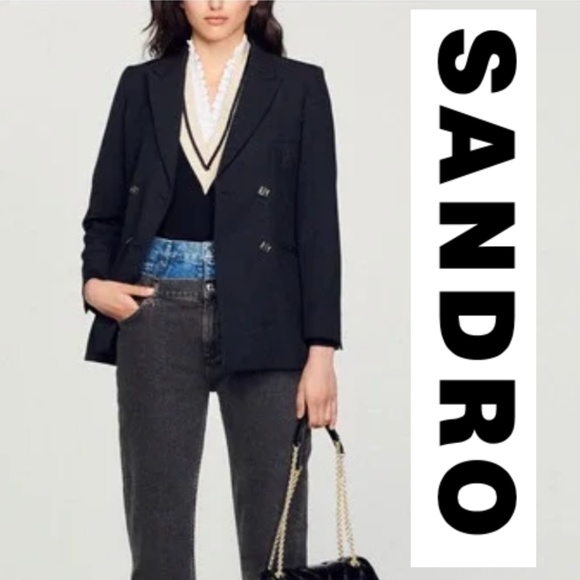 Sandro Denim - SANDRO Paris two tone waist mom jeans, 2/34   GD1146